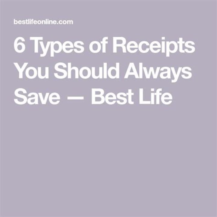 6 Types of Receipts You Should Always Save