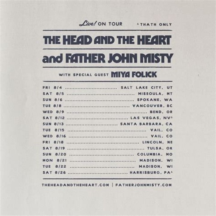 The Head and the Heart Announce 2023 Tour Dates Including Co-Headlining Dates With Father John Misty & The Revivalists